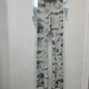Zara Tie-Dye Pants - Gray and Yellow